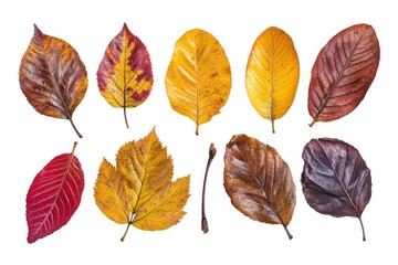 Obraz premium Colorful Autumn Leaves Arrangement