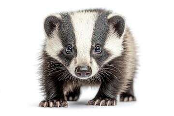Obraz premium Badger on White Background