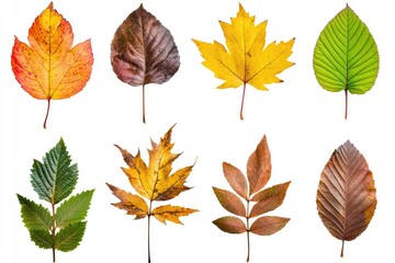 Naklejka premium Different Types of Fall Leaves