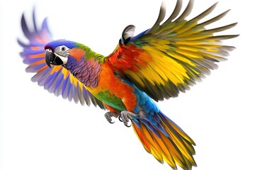 Fototapeta premium Colorful Parrot in Flight