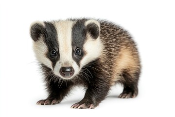Fototapeta premium European Badger Cub Portrait