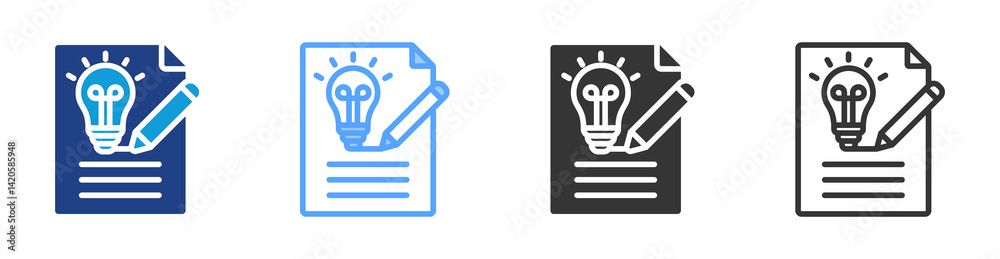 Poster Concept icon set multiple style collection