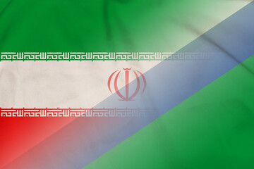 Iran and Lesotho national flag transborder contract LSO IRN
