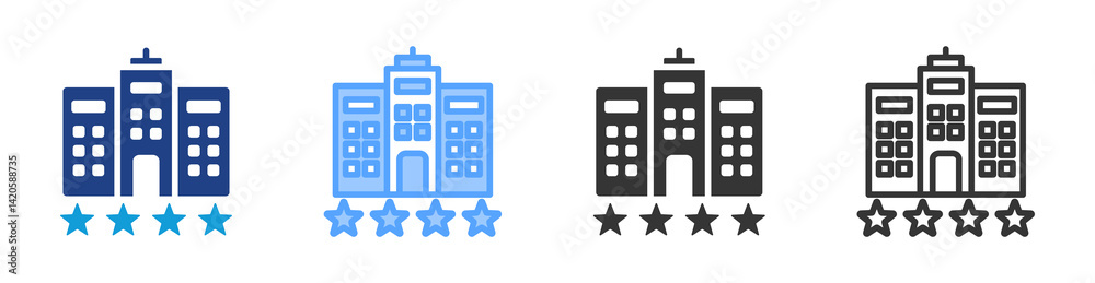 Poster new company icon set multiple style collection
