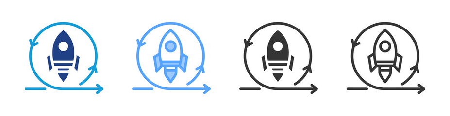 Agile icon set multiple style collection