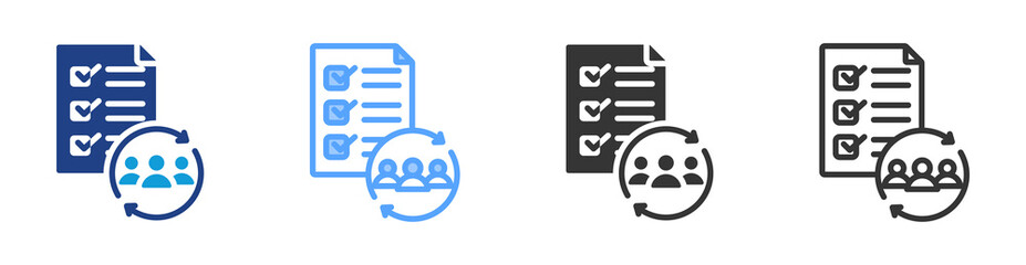 Plan icon set multiple style collection