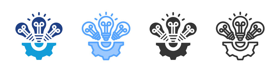 Innovation icon set multiple style collection