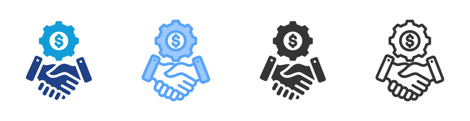 Partner icon set multiple style collection