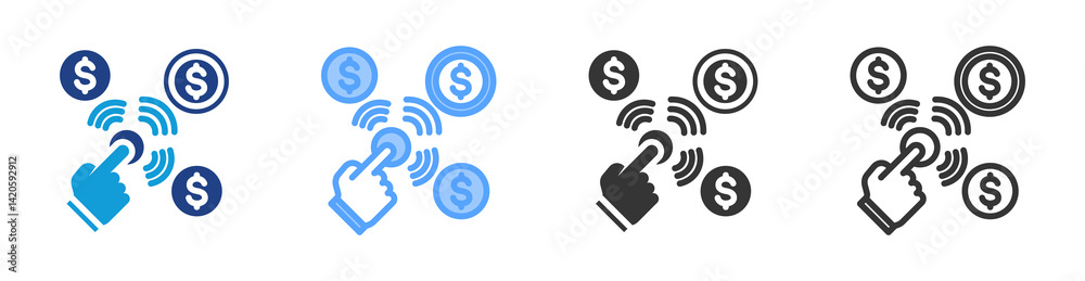 Poster Cpc icon set multiple style collection