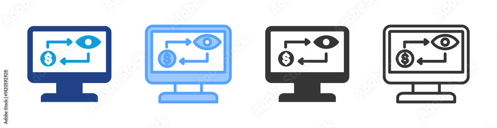 Poster CPM icon set multiple style collection