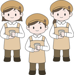 카페 서비스직 직원