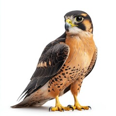 Obraz premium Majestic Falcon: A Stunning Portrait of a Bird of Prey in Flight