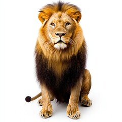Fototapeta premium Majestic Lion: A Powerful Symbol of African Wildlife