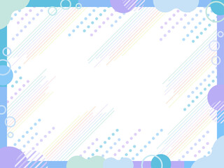 雨の日セールの背景イラスト（ フレーム　見出し　タイトル　梅雨　あめ　つゆ　メンフィス ）