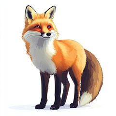 Obraz premium Majestic Red Fox in the Wild: Stunning Wildlife Art