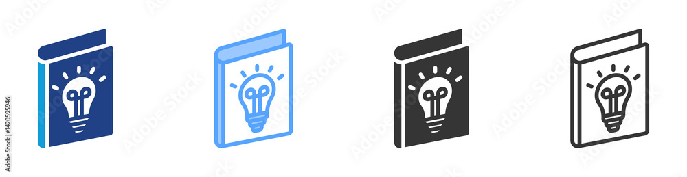 Poster Knowledge icon set multiple style collection