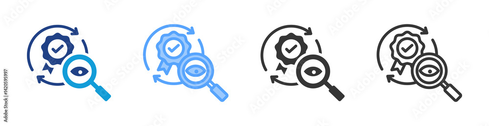 Poster Process Control icon set multiple style collection
