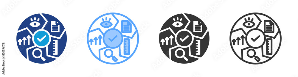 Poster Lean icon set multiple style collection