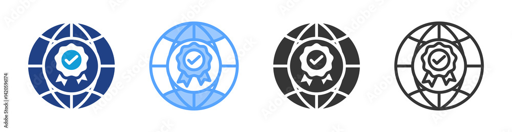 Poster Iso icon set multiple style collection