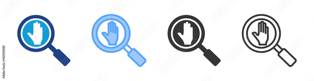 Poster accountable icon set multiple style collection