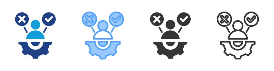Stakeholder icon set multiple style collection