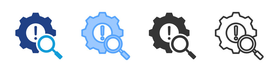 Risk Management icon set multiple style collection