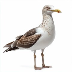 Obraz premium Majestic Seagull: A Stunning Close-Up of a Wild Bird in its Natural Habitat