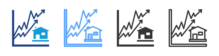 Obraz premium Rate icon set multiple style collection