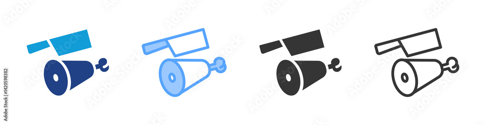 Poster Butcher icon set multiple style collection