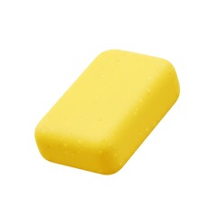 3D cartoon yellow rectangular eraser