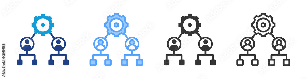Aufkleber Organizing Principle icon set multiple style collection