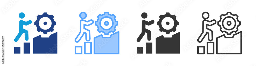 Aufkleber Challenges icon set multiple style collection