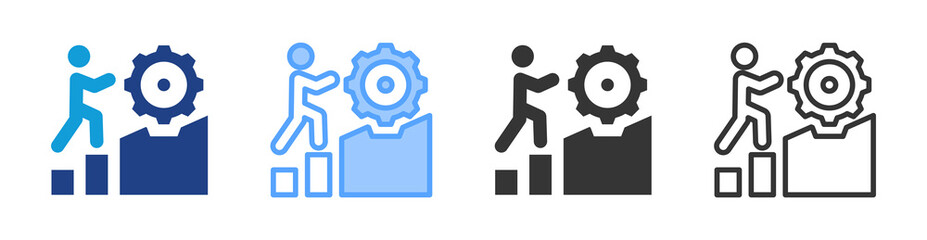 Challenges icon set multiple style collection