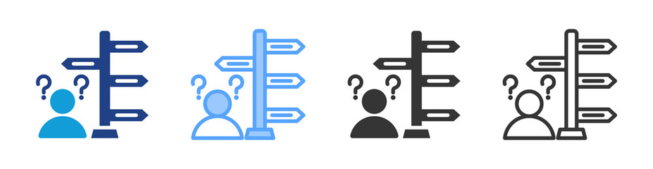 Guide Decisions icon set multiple style collection