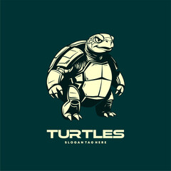 Sea Turtles Swimming Vector Art Graceful Marine Life Illustration Vector