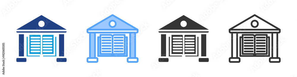 Poster collage icon set multiple style collection