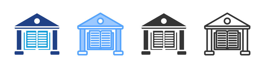 Collage icon set multiple style collection