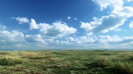 Mage flat pasture with realistic midday sunlight