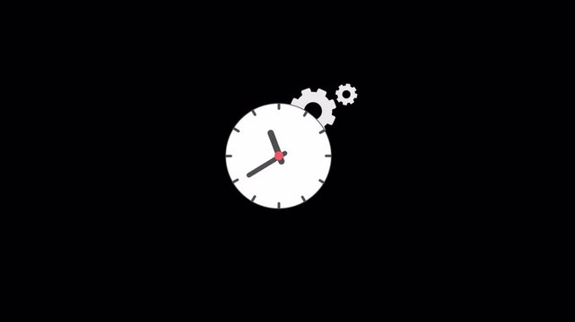 Productive Time Concept Animation Video - Transparent