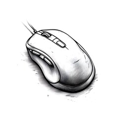 Sketch of a wired computer mouse