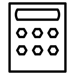 Calculator Division Finance Line Icon