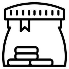 Money Trading Bank Line Icon