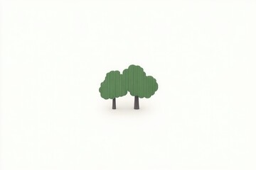 Two simple, stylized trees against a plain white background