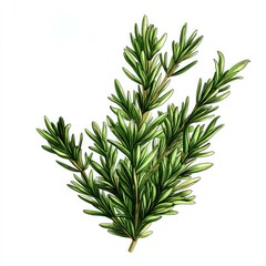 Fototapeta premium Rosemary Herb: A Botanical Illustration