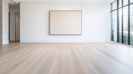 Obraz premium Modern gallery space with empty canvas