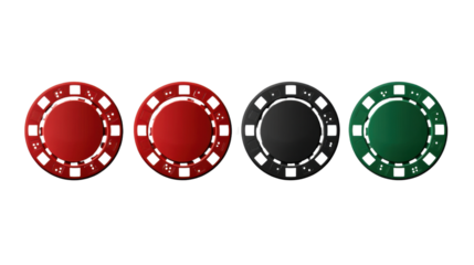 poker chips isolated on white