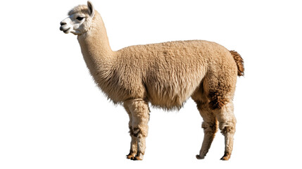 Majestic Alpaca Portrait: A captivating view of a regal alpaca. Its gentle eyes and unique features shine.