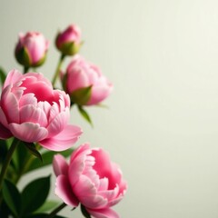 Obraz premium Soft focus peony flowers close up for elegant floral background, floral, close up