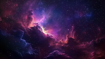 Fototapeta premium Vivid Milky Way Galaxy with Vibrant Cosmic Dust