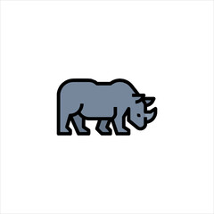 rhino silhouette vector